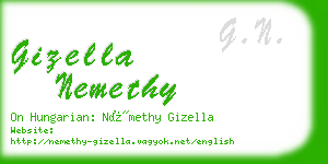 gizella nemethy business card